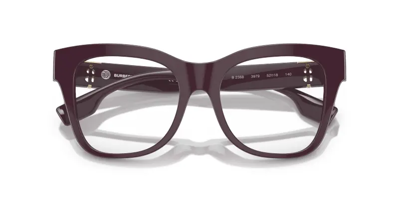 Donna Burberry BE2388 3979 Montature da vista Acetato Rosso Squadrata Normale miniatura 2
