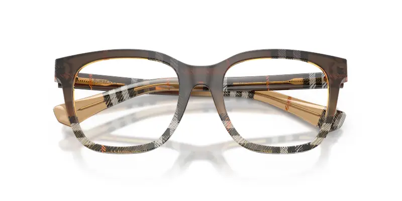 Donna Burberry BE2455 4202 Montature da vista Acetato Marrone Trasparente Squadrata Normale miniatura 2