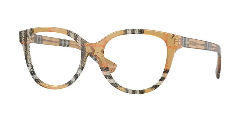Donna Burberry BE2456 4163 Montature da vista Acetato Marrone Trasparente Cat Eye Normale