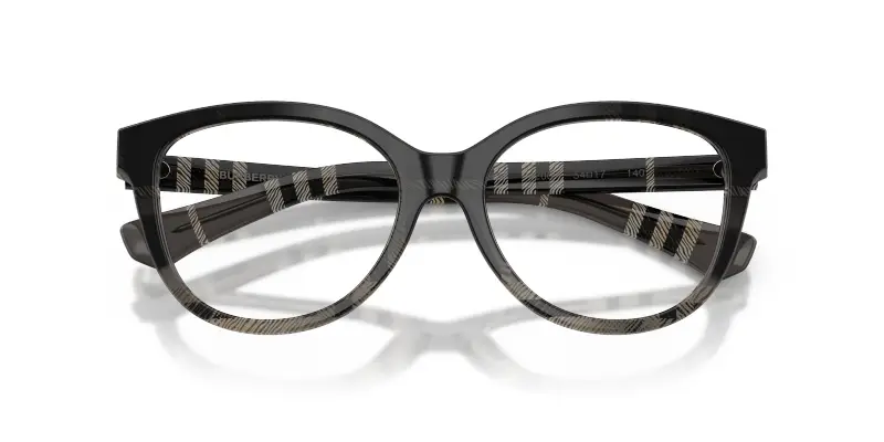Donna Burberry BE2456 4200 Montature da vista Acetato Grigio Trasparente Cat Eye Normale miniatura 2
