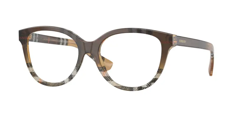 Donna Burberry BE2456 4202 Montature da vista Acetato Marrone Trasparente Cat Eye Normale