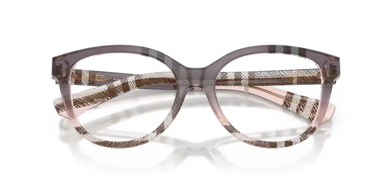 Donna Burberry BE2456 4220 Montature da vista Acetato Rosa Trasparente Cat Eye Normale miniatura 2