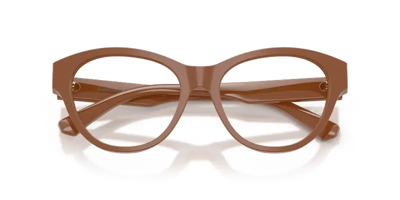 Donna Burberry BE2458 4222 Montature da vista Acetato Marrone Trasparente Cat Eye Normale miniatura 2