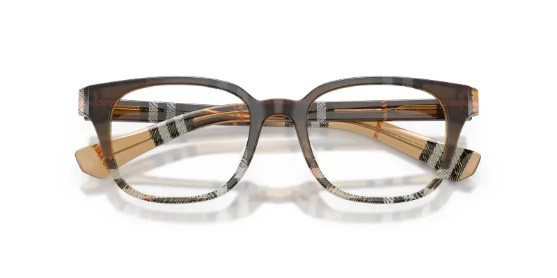 Donna Burberry BE2462D 4202 Montature da vista Acetato Marrone Trasparente Squadrata Normale miniatura 2