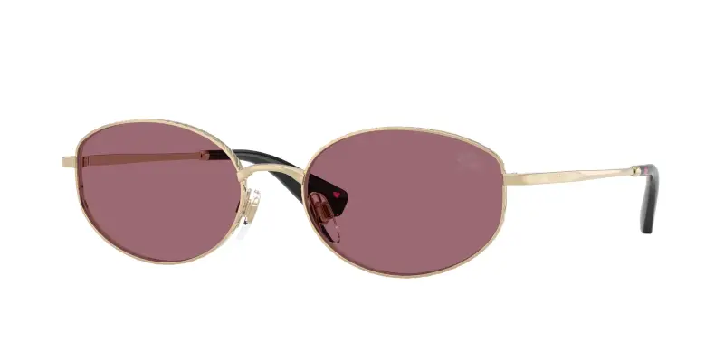 Donna Burberry BE3169 11091A Occhiali da sole Metallo Oro Viola Rotonda Normale