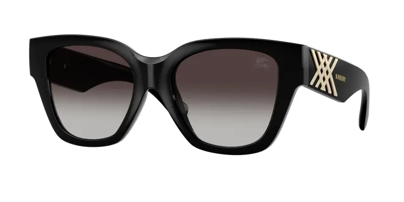 Donna Burberry BE4489U 300187 Occhiali da sole Iniettato Nero Grigio Squadrata Normale Sfumato