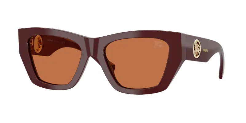 Donna Burberry BE4492 411973 Occhiali da sole Acetato Rosso Marrone Cat Eye Normale