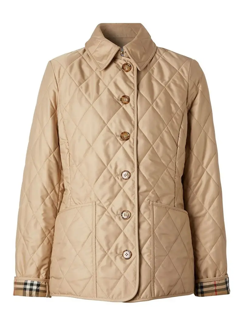 Giacca Burberry trapuntata a rombi Beige