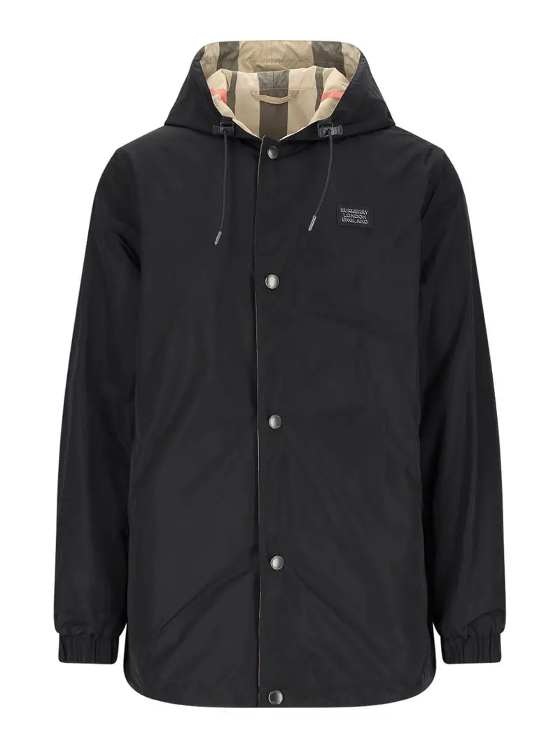 Giacca Cappuccio Reversibile Nero