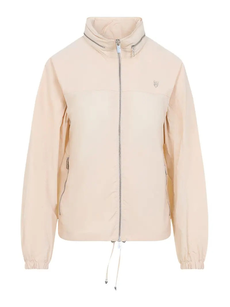 Giacca zip completa Beige