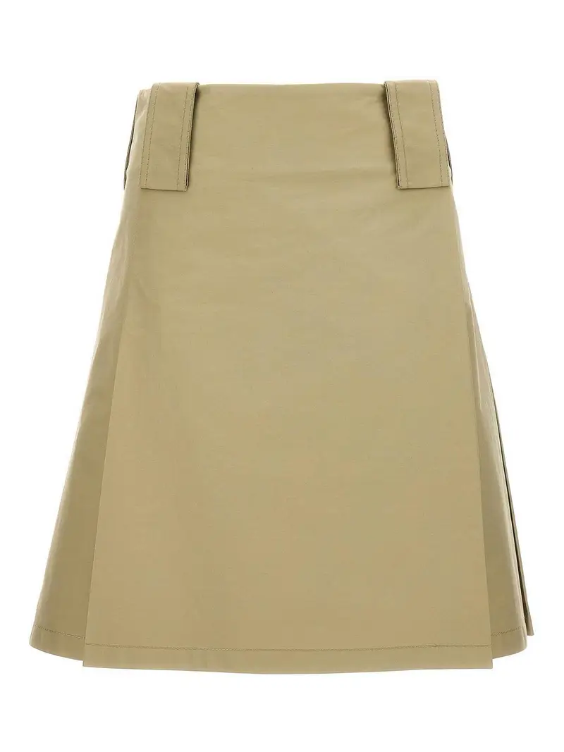 Gonna a pieghe Beige