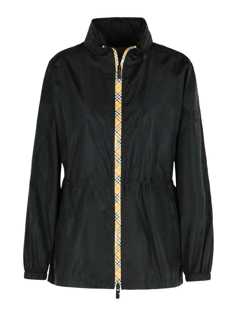 Impermeabile in poliammide nera nera Nero