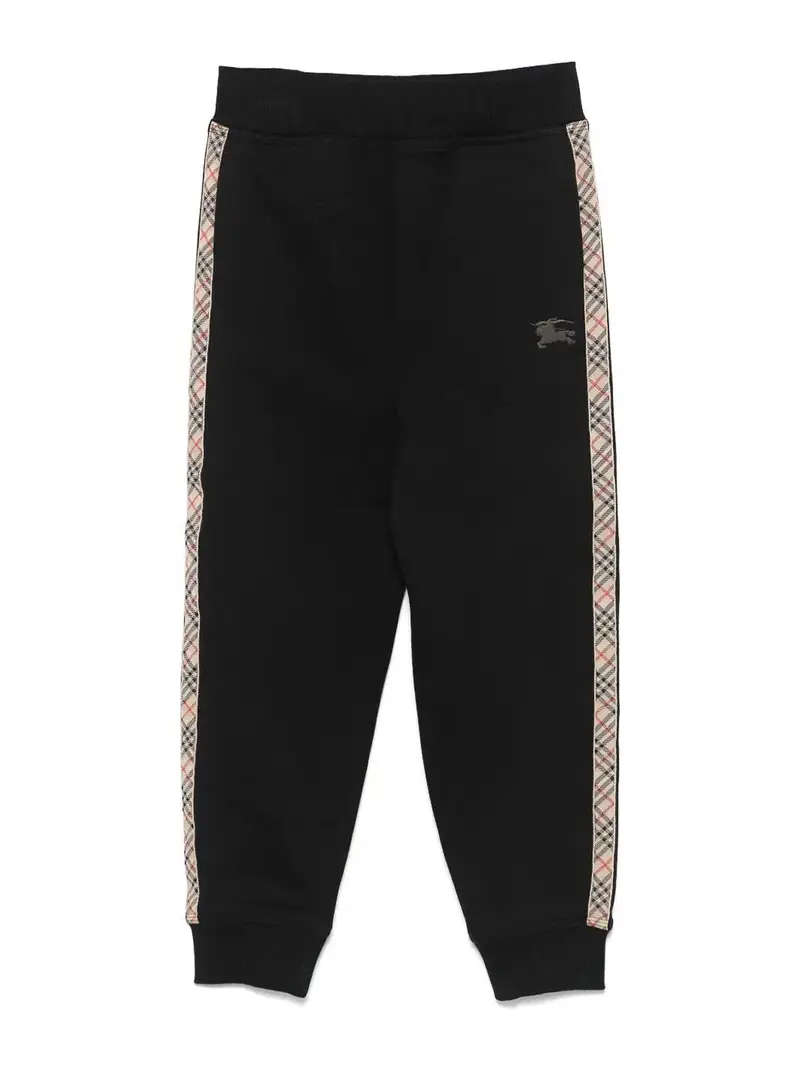 Joggers di cotone che controllano jackson Nero
