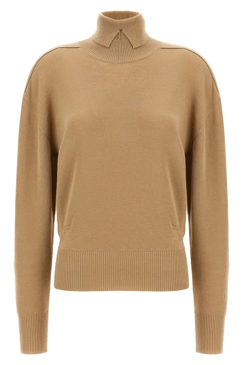 Maglia Collo Alto Beige