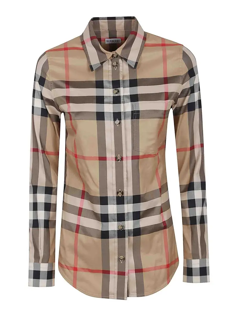 Maglia girocollo in lana merinos tinta unita Beige