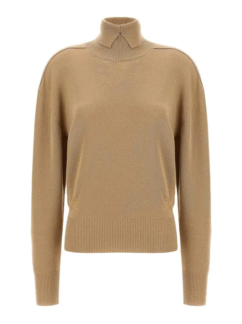 Maglione a collo alto Beige