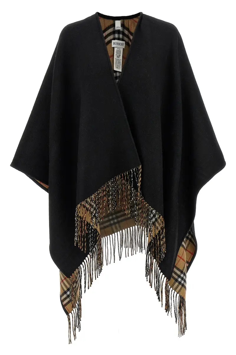 Mantella Frange Nero