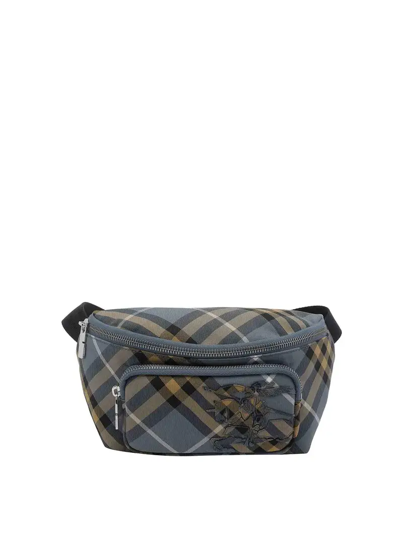 Marsupio blu piccolo a quadri