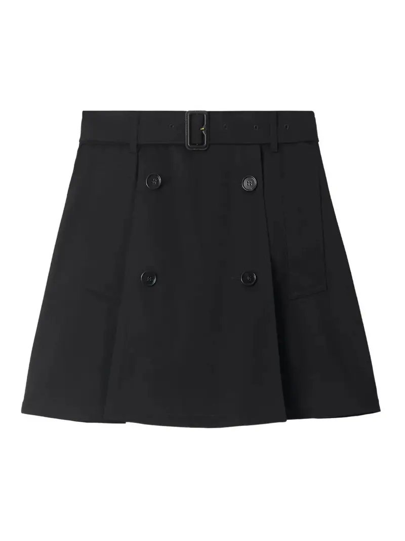 Mini Trench In Gabardine Nero