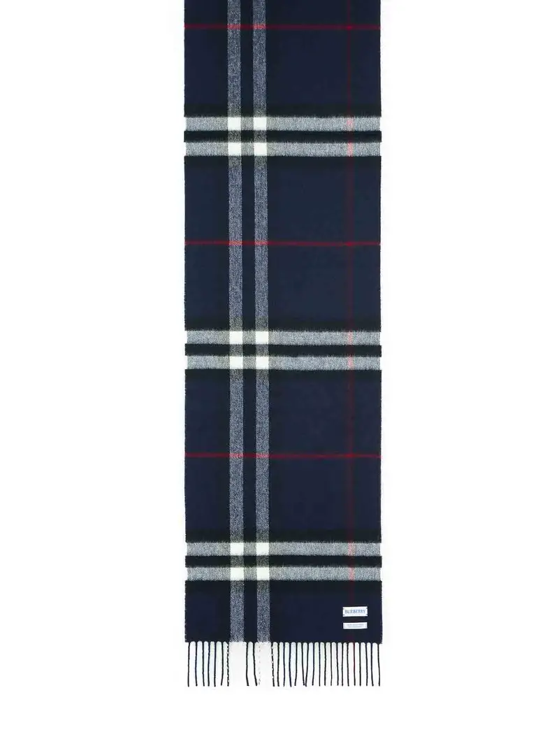 Mu Giant Navy Cashmere Scarf Blu scuro