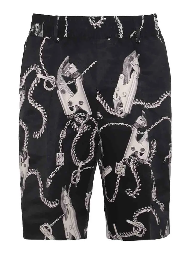 Pantaloncini neri e argento Nero