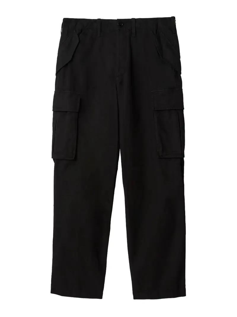 Pantaloni cargo in cotone Nero