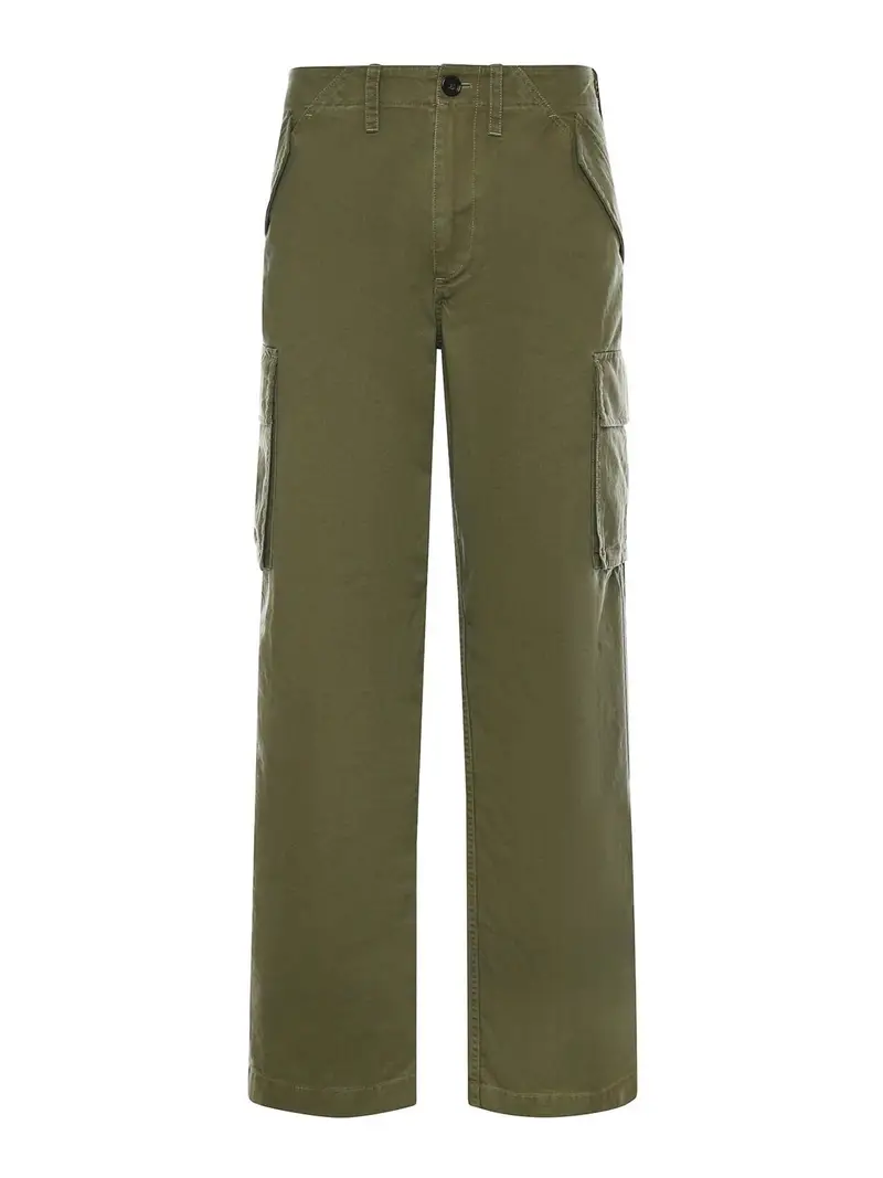 Pantaloni cargo in cotone Verde