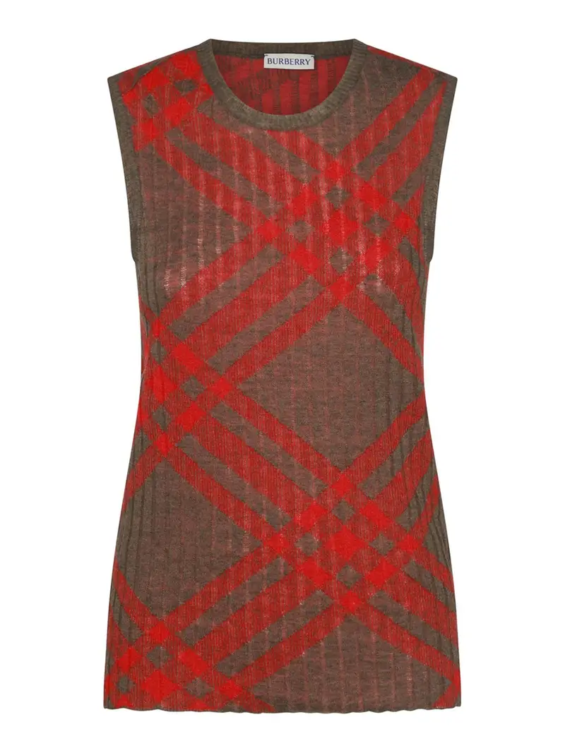 Parte superiore marrone e rossa Nero