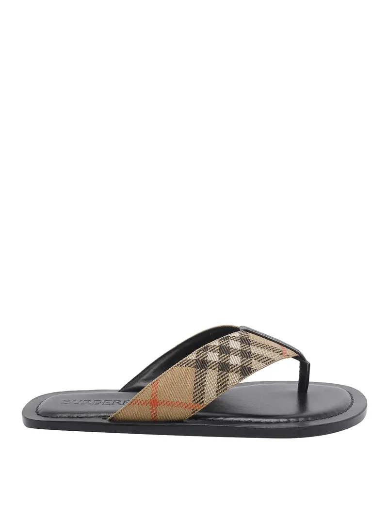 Sandali a quadri beige Pavilion