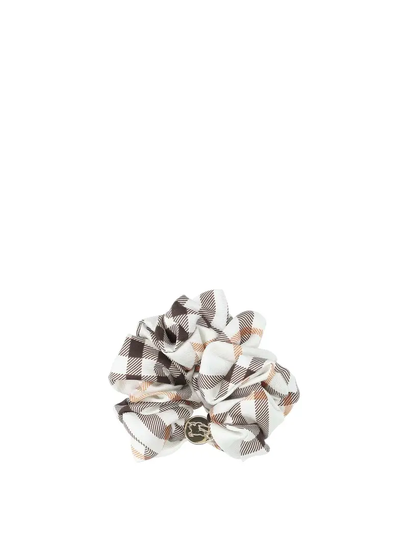 Scrunchie In Seta Bianco