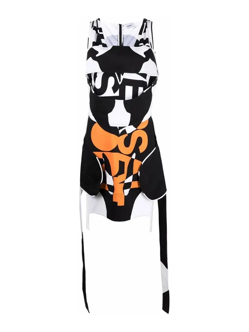 Sfilata Jerseykleid Gemustert Nero