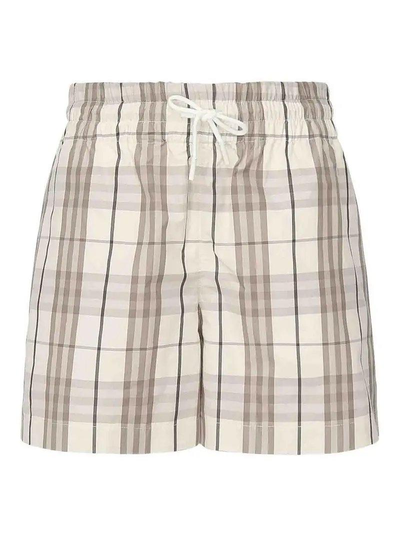 Shorts con stampa Vintage Check Beige