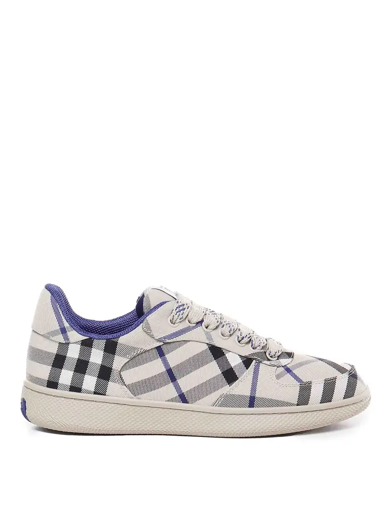 Sneakers con motivo check vintage Nero