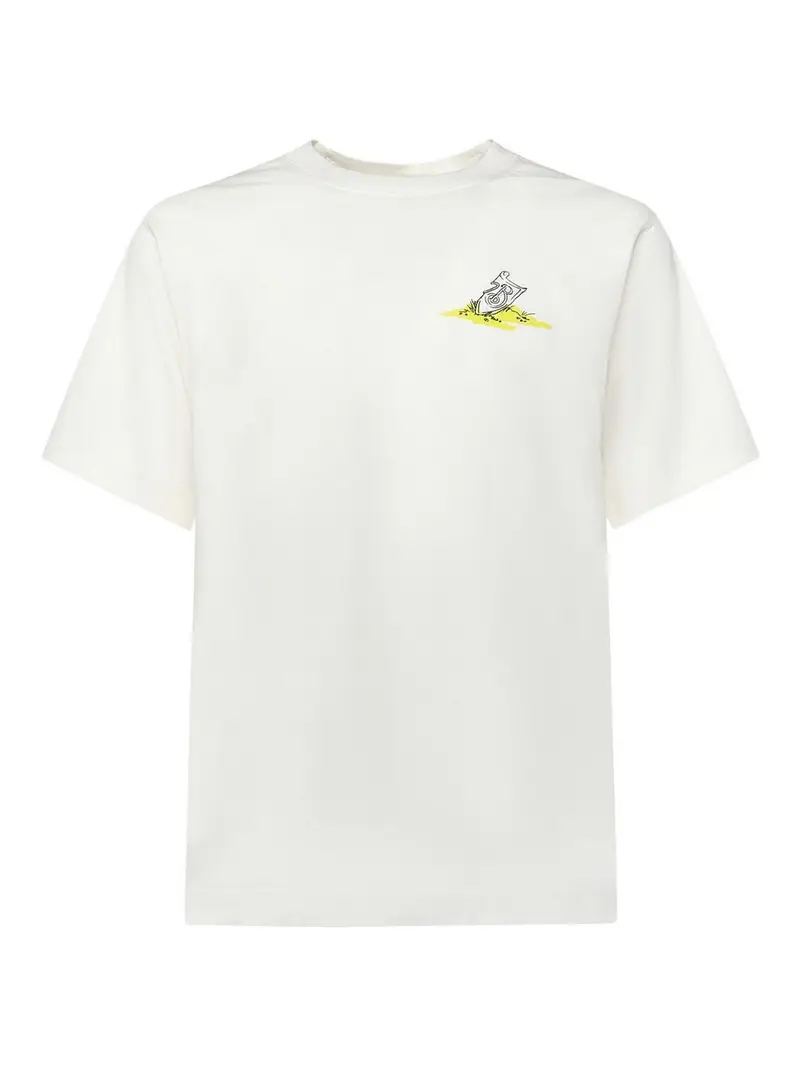 T-shirt in cotone con il cavaliere dormiente Bianco
