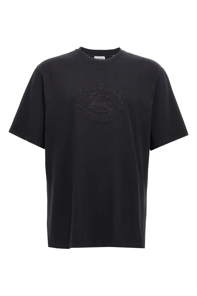 T-Shirt Ricamo Logo Nero