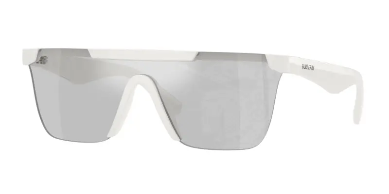 Unisex BE4480D 417269 Occhiali da sole Iniettato Bianco Argento Squadrata Normale