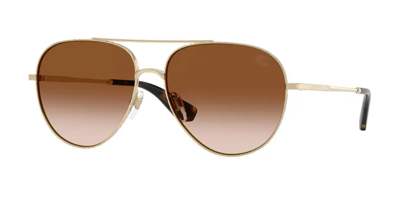 Unisex Burberry BE3172 110913 Occhiali da sole Metallo Oro Marrone Pilot Normale Sfumato