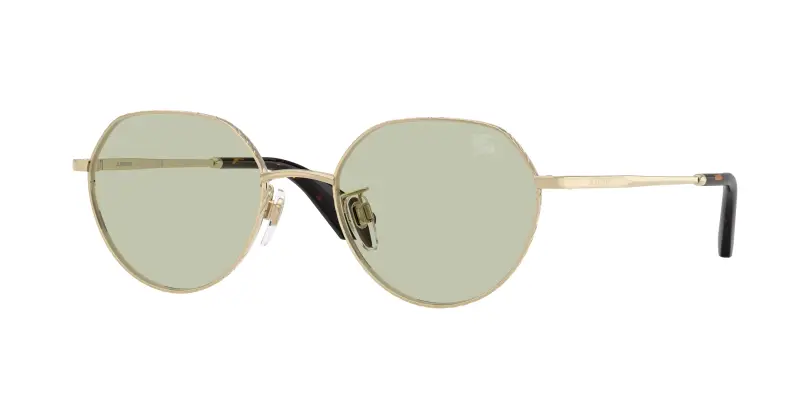 Unisex Burberry BE3173D 1109/2 Occhiali da sole Metallo Oro Verde Rotonda Normale