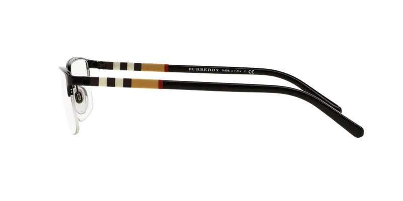 Burberry Uomo BE1282 1001 Montature da vista Metallo Nero Trasparente Squadrata Normale miniatura 2