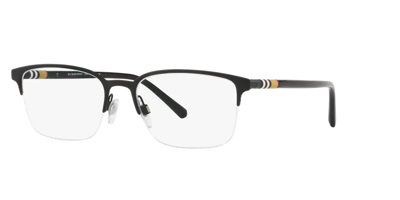 Burberry Uomo BE1323 1213 Montature da vista Metallo Nero Trasparente Squadrata Normale