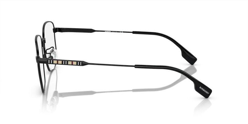 Burberry Uomo BE1352D 1001 Montature da vista Acciaio Nero Trasparente Geometrica Normale miniatura 3