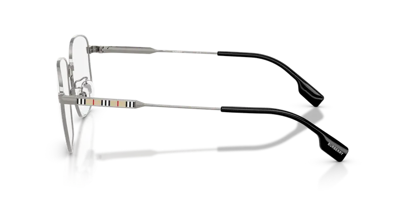 Burberry Uomo BE1352D 1003 Montature da vista Acciaio Grigio Trasparente Geometrica Normale miniatura 3