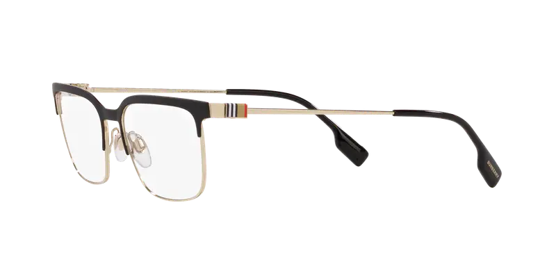 Burberry Uomo BE1375 DOUGLAS 1109 Montature da vista Metallo Nero Trasparente Squadrata Normale miniatura 3