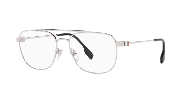 Burberry Uomo BE1377 MICHAEL 1005 Montature da vista Metallo Argento Trasparente Squadrata Normale miniatura 2