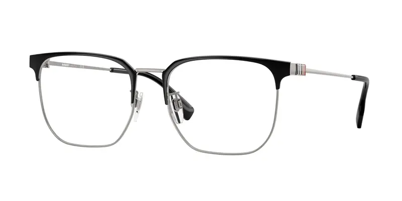 Burberry Uomo BE1383D  1335 Montature da vista Metallo Grigio Trasparente Squadrata Normale