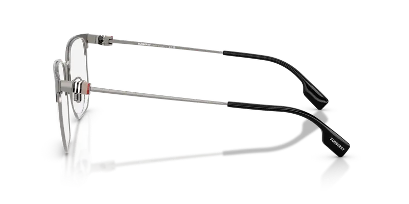 Burberry Uomo BE1383D 1335 Montature da vista Metallo Grigio Trasparente Squadrata Normale miniatura 3