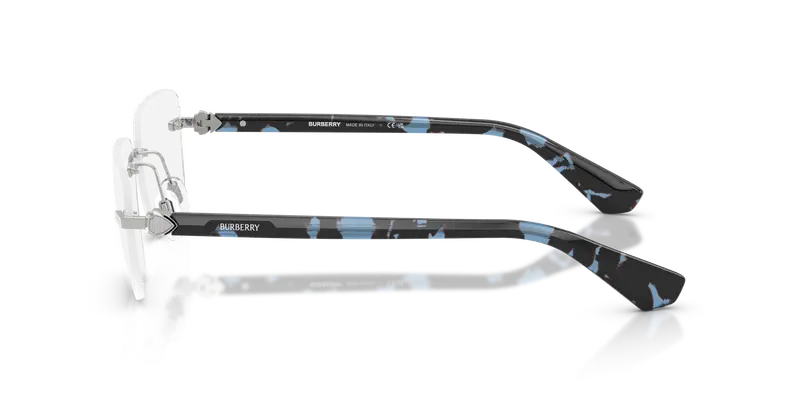 Burberry Uomo BE1392 1005 Montature da vista Metallo Argento Trasparente Squadrata Normale miniatura 3