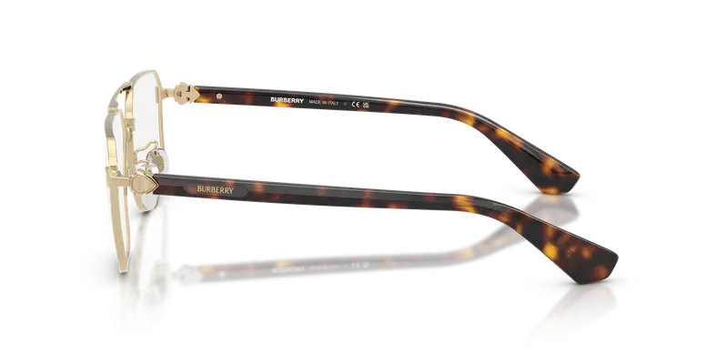 Burberry Uomo BE1395D 1109 Montature da vista Metallo Oro Trasparente Geometrica Normale miniatura 3