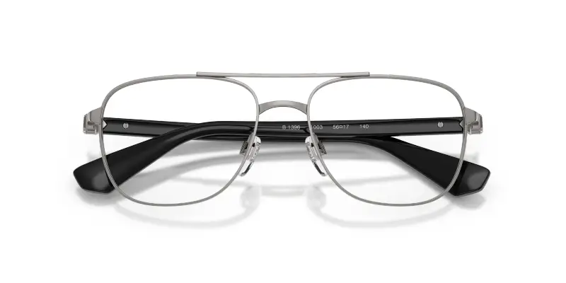 Uomo BE1396 1003 Montature da vista Metallo Grigio Trasparente Pilot Normale miniatura 2