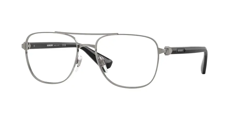 Uomo BE1396 1003 Montature da vista Metallo Grigio Trasparente Pilot Normale